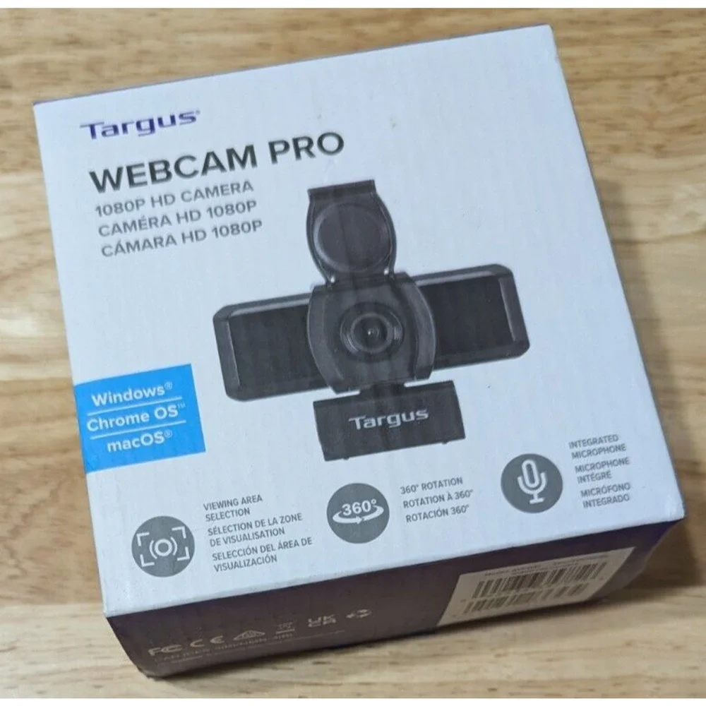 Targus Webcam Pro 1080P HD Camera 360 Rotation, Integrated Mic - Windows | MacOs